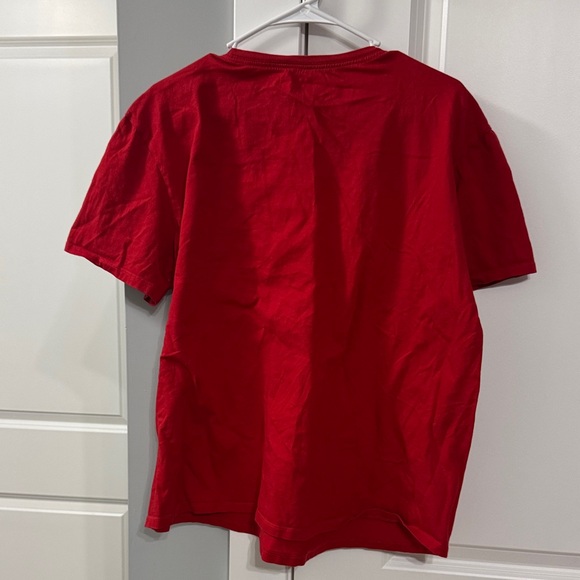 Nike Men's Bold Red Tee with Black Logo - Picture 3 of 3